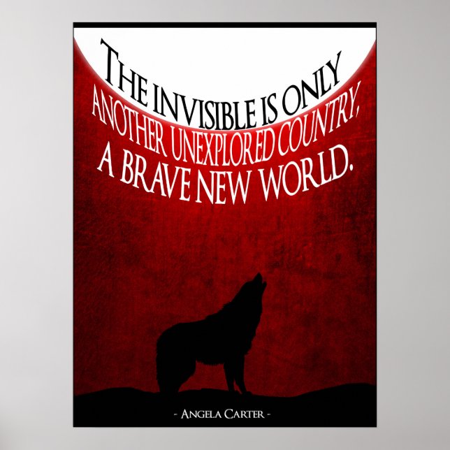 Angela Carter Quote Minimalist Poster (Devant)