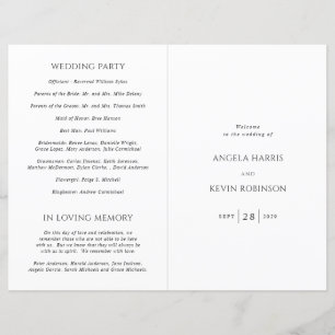 Angela Modern Wedding Programme