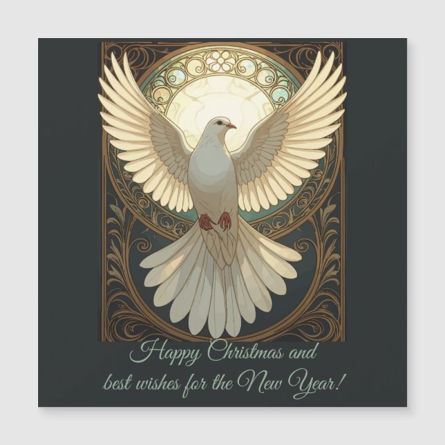Angelic Dove Vintage Art Nouveau Vector (Devant)