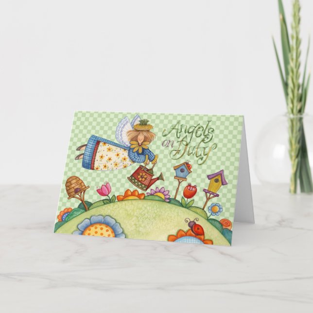Angels en service - Carte de voeux (Devant)