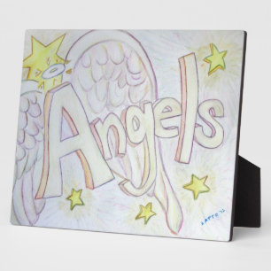 Angels Inspirational Word Peinture Poème Plaque