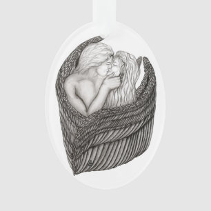 Angels Kissing, noir et blanc Design