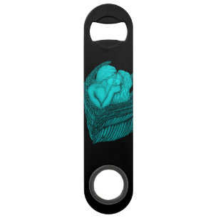 Angels Kissing, noir et vert Design