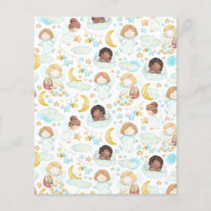 Anges adorables et étoiles Aquarelle Art