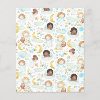 Anges adorables et étoiles Aquarelle Art