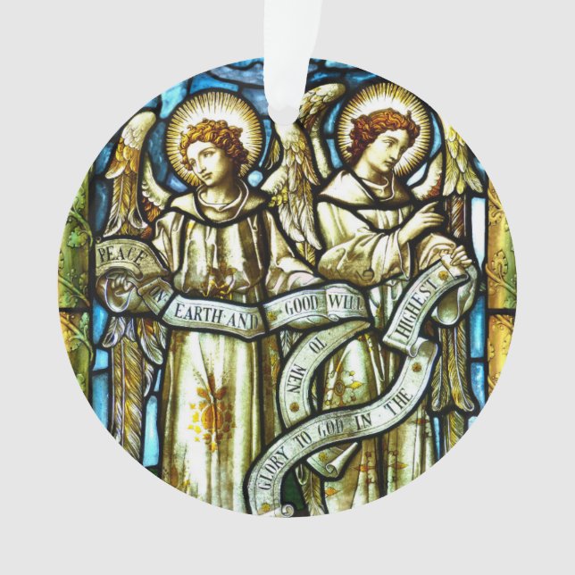 Anges de la Paix sur Terre Ornement de Noël (devant)