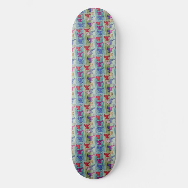 Anges de Noël Avec Trumpets Skateboard (Recto)