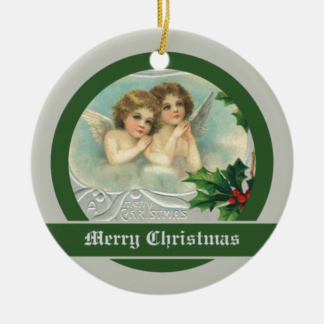 Anges de Noël et ornements de baies saintes (Devant)