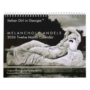 Anges mélancoliques - Calendrier 2026 de 12 mois