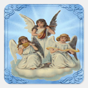 Anges sur des autocollants d'un nuage