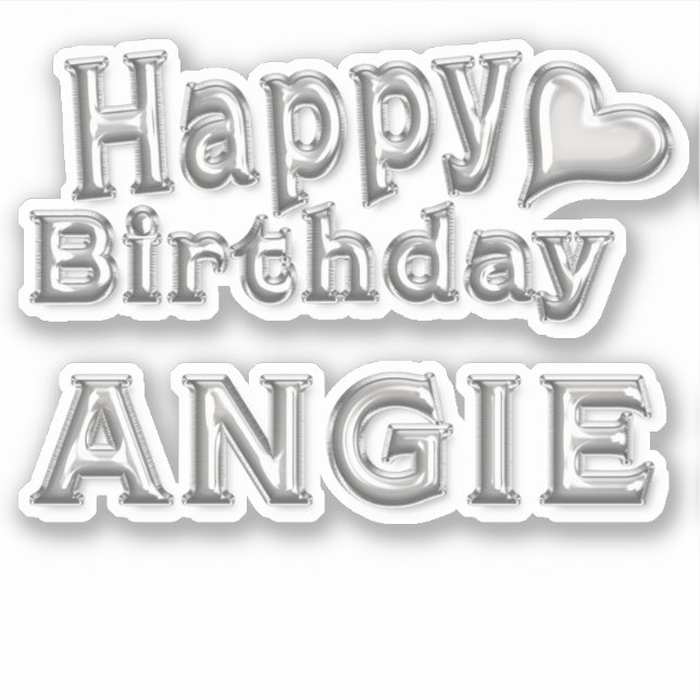 Angie Happy Birthday Autocollants (Devant)