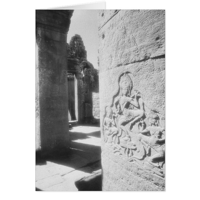 Angkor Cambodge, sculpture Apsara du Bayon 2 (Devant)