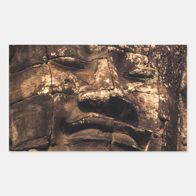 Angkor Wat Buddha Rectangle Sticker (Devant)