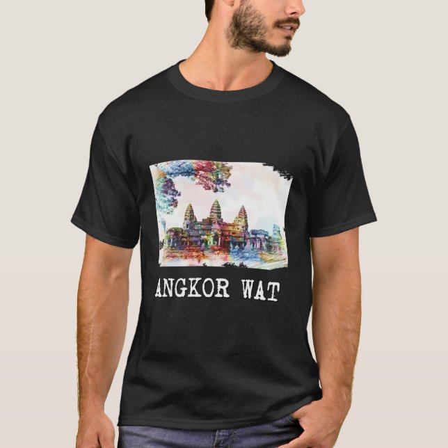 Angkor Wat Tshirt Cambodge Tee - shirt Vishnu Hind (Devant)
