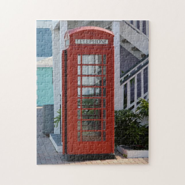 Anglais anglais Old Telephone Booth Puzzle (Vertical)
