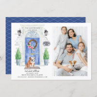 Anglais Bulldog Door Photo Moving Faire-part