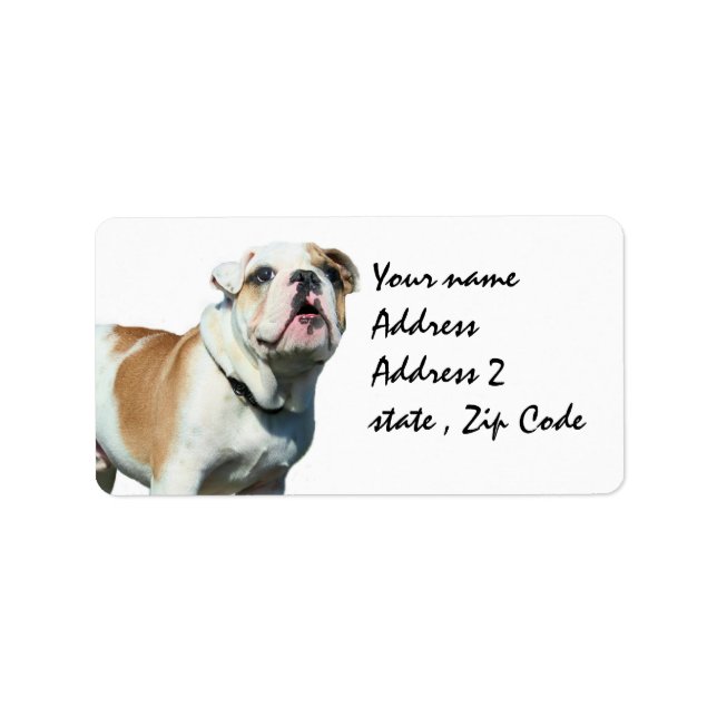 Anglais bulldog étiquette (Devant)