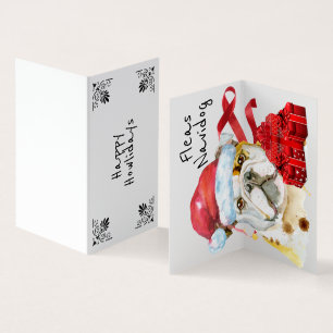 Anglais bulldog xmas sac cadeaux rouges do-it-your