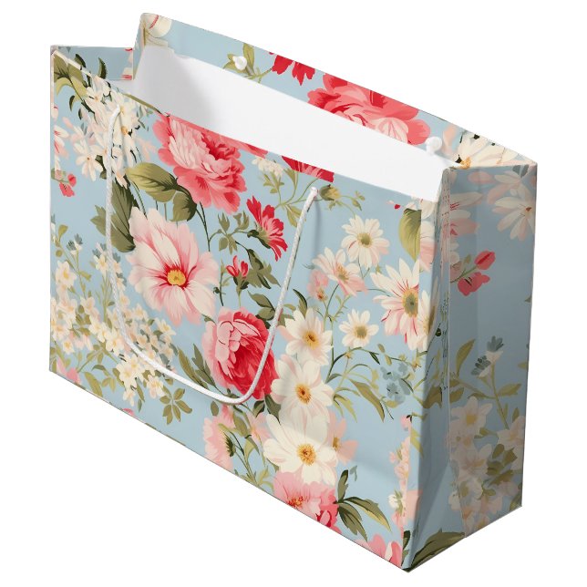 Anglais Campagne Flower Garden Sac cadeau (Devant Angle)