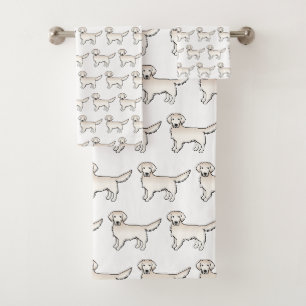Anglais Crème Golden Retriever Motif de dessin de