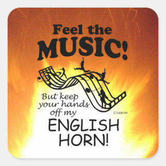 Anglais Horn Sentez Le Sticker Carré De Musique