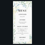 Anglais Meadow délicate fleur Mariage Menu<br><div class="desc">Suite Mariage Fleur Delicate Meadow Anglais. Collection complète https://www.zazzle.com/collections/english_meadow-119986961235042850</div>