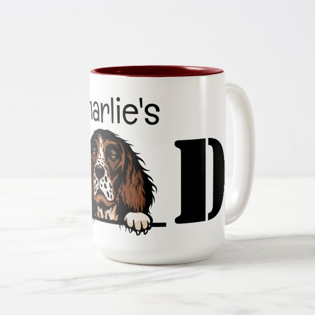 Anglais Springer Spaniel Personnalisé Papa Mug (Devant droit)
