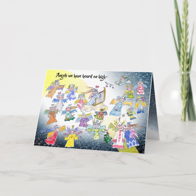 Angles sur carte de vacances élevée (Devant)