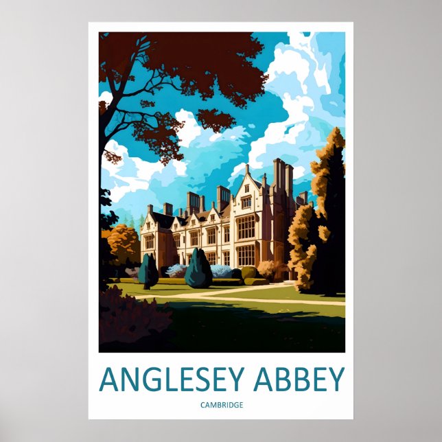 Anglesey Abbey Affiche de voyage vintage Ski Natio (Devant)