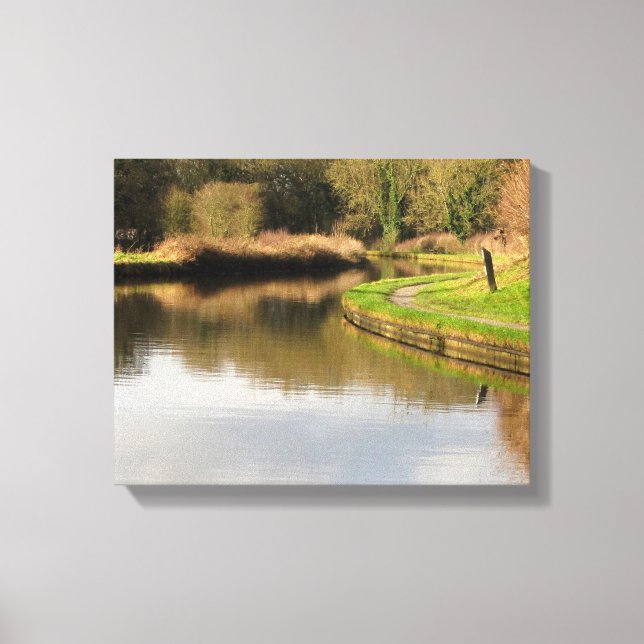 Angleterre Canal Eau Étang Toile Enveloppée (Recto)