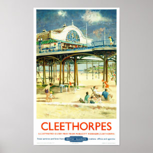 Angleterre Cleethorpes Restauré Poster Vintage voy