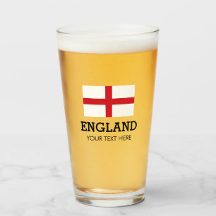 Angleterre drapeau en verre de bière cadeau avec t