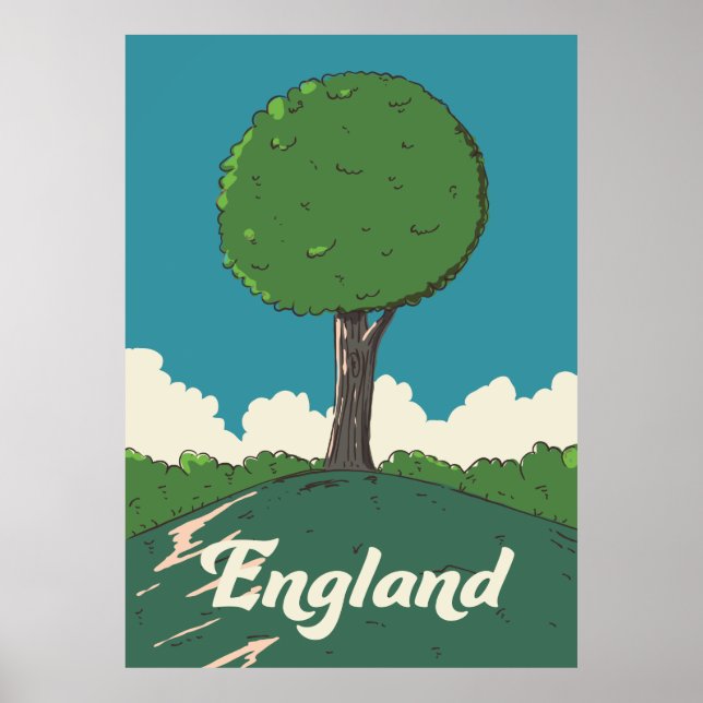 Angleterre Retro affiche voyage (Devant)