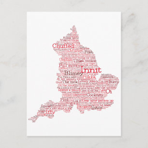 Angleterre Slang British Word Art Carte