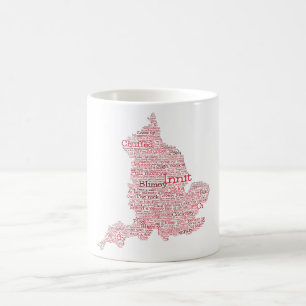 Angleterre Slang British Word Art Carte Coffee Mug