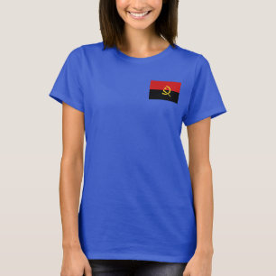 Angola Drapeau et carte t-shirt