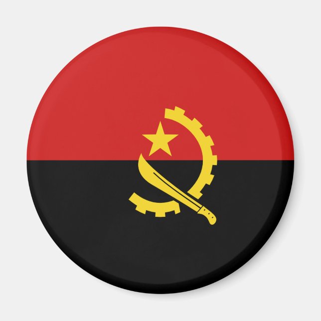 Angola Fisheye Flag Magnet (Devant)