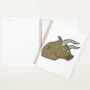 Angry Bull Head Spiral Planner