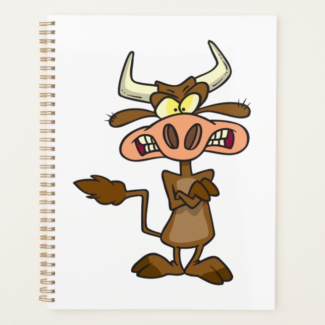 Angry Cartoon Bull Funny Grumpy (Devant)