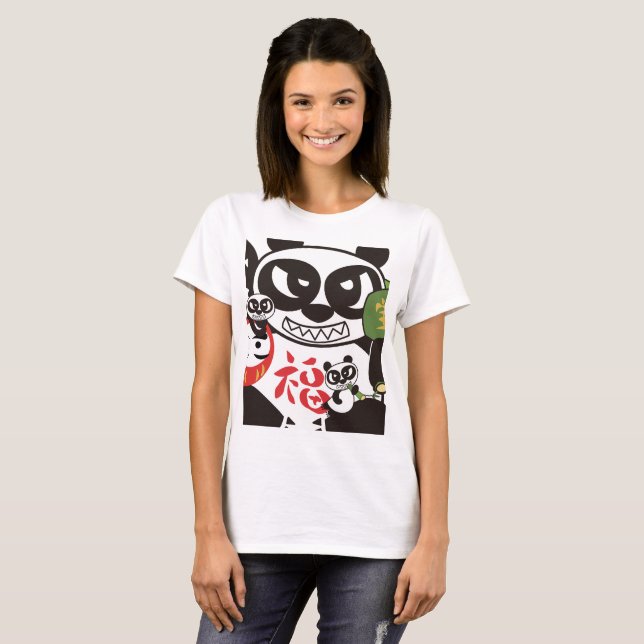 Angry Face Panda God  T-Shirt (Devant entier)