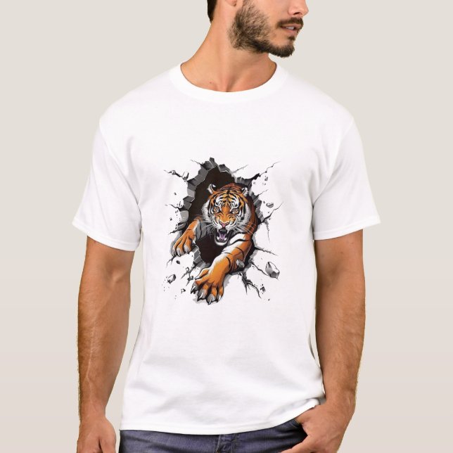 Angry Lion Strong Paw Test T-Shirt de luxe (Devant)