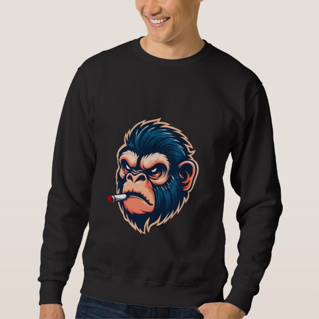 Angry Monkey Graphic Sweatshirt for Men (Devant)