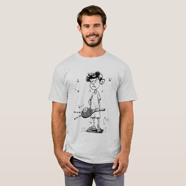Angry Tennis Boy T-Shirt – Bold Streetwear Gift  (Devant entier)