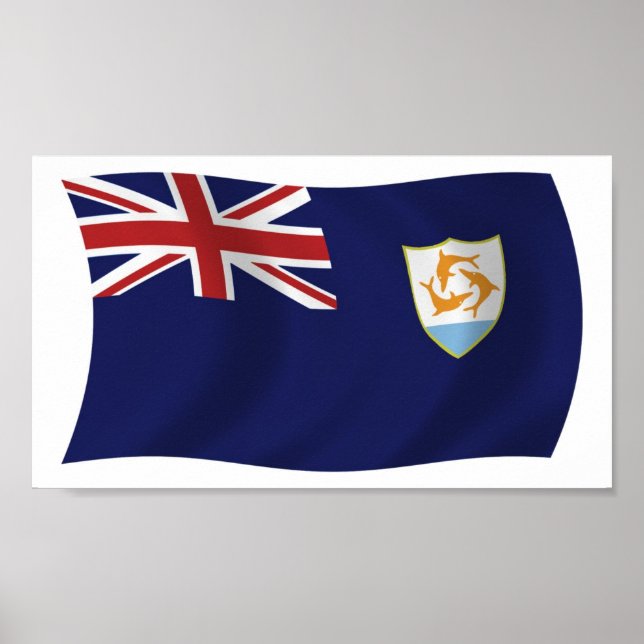 Anguilla Affiche du drapeau Imprimer (Devant)