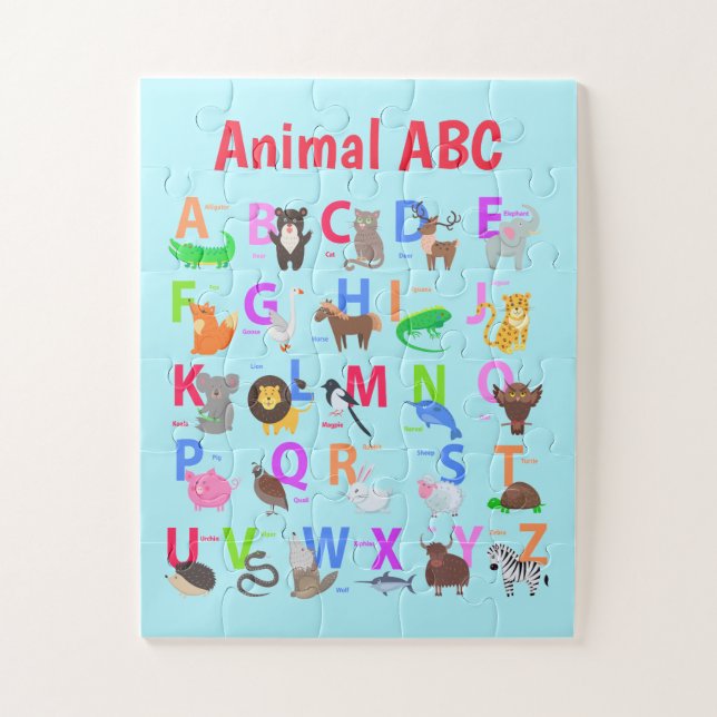 Animal ABC Design Jigsaw Puzzle (Vertical)