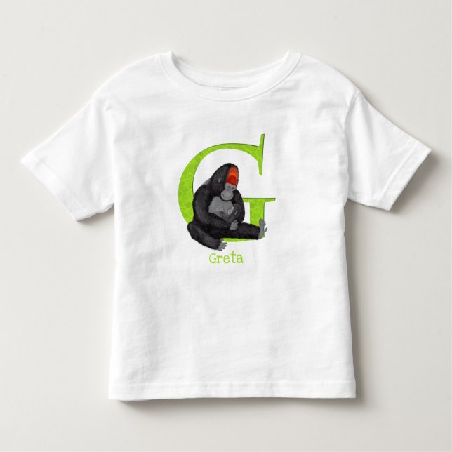 Animal ABC G est pour gorille T-shirt (Devant)