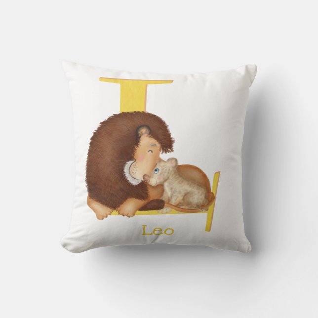 Animal ABC L est pour le coussin de lion (Recto)