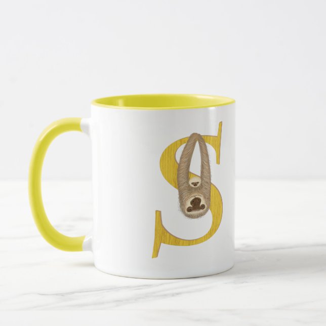 Animal ABC S is for sloth mug (Gauche)