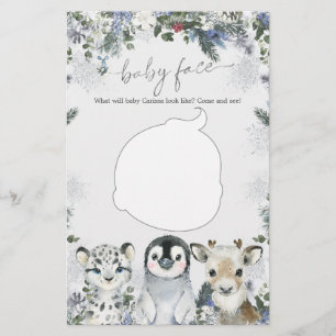 Animal Arctique Hiver Onederland Baby Face Jeu