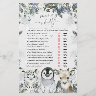 Animal arctique Hiver Onederland maman ou papa